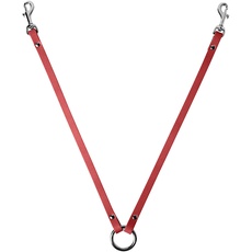 BBD Pet Products Leder-Kupplung, Einheitsgröße, 1,27 x 86 cm, Rot