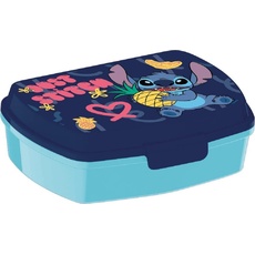 ALMACENESADAN 4565 Lunchbox Sandwichmaker rechteckig, mehrfarbig Stitch Palms, wiederverwendbar, BPA-frei