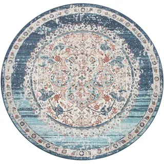 Paco Home »Torres 271« rund 8 mm Höhe Kurzflor, Orient-Optik, Vintage Design, In- und Outdoor geeignet,