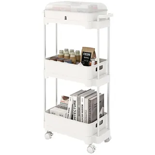 Costway Rollwagen, 82cm weiß