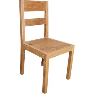 Teako Design Stuhl Vittaryd Teakholz Massiv Wetterfest 46x48x89cm - Braun