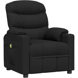 vidaXL Massagesessel Schwarz Stoff - Schwarz