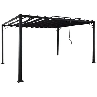 MCW Pergola Anthrazit , Metall , 388x213x295 cm , Sonnenschutz, Pavillons