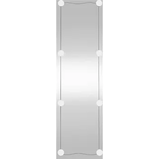 vidaXL Wandspiegel mit LED-Leuchten 30x100 cm Glas Rechteckig - Silber
