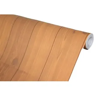 BUVU Klebefolie Möbel braun Holzoptik Möbelfolie Selbstklebende Folie Holz Tapete 45cm X 300cm braun Vintage Streifen Folie Wasserdicht Wandtapete für Möbel Wände Schränke Küche Tische