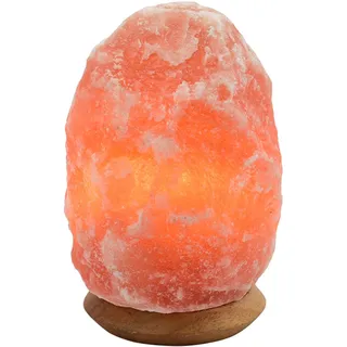 Home affaire Salzkristall-Tischlampe »Sclassin«, Leuchtmittel E14   Leuchtmittel wechselbar, Handgefertigt - jeder Stein ein Unikat, H: ca.18 cm, ca.2-3 kg, orange