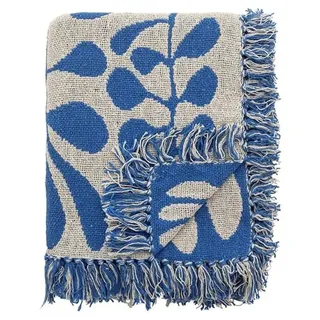 Bloomingville - Nevine Plaid - Blue - 160x130 cm