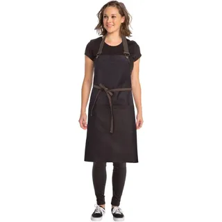 Chef Works Urban Wet Look Boulder Latzschürze schwarz und braun, 34"(W) x 30"(L) / 86.3(W)cm x 76.2(L)cm
