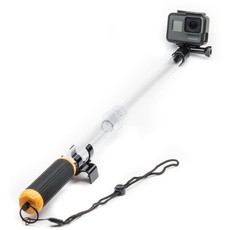 DigiCharge Schwimmendes ausziehbare Selfie-Stick-Halterung mit Handschlaufe für Action-Kamera GoPro Hero12 Hero11 Hero Max/DJI Osmo Action 3 / Insta360 One/Akaso Teleskop-Wasserdichter Schwimmer