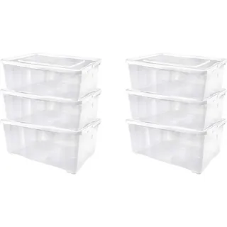 Alpfa Schuhbox 37 x 26 x 13 cm 6-tlg. transparent
