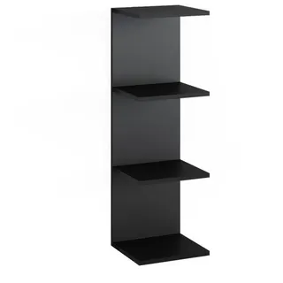 Vicco Wandregal Paolo Schwarz 30 x 95 cm , Holzwerkstoff , 4 Fächer , Rechteckig , 30x95x28 cm , Wohnzimmer, Regale, Wandregale