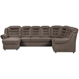 Livetastic Wohnlandschaft , Taupe , Textil , Ottomane rechts, U-Form , 333x216 cm , Made in Eu , seitenverkehrt erhältlich, Hocker erhältlich, Rücken echt, Armteil links, Armteil rechts , Wohnzimmer, Sofas & Couches, Wohnlandschaften, Wohnlandschaften in U-Form