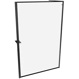 HÜPPE Select+ Frame Seitenwand alleinstehend, Querbügel, 6mm Glasstärke, Breite 1300mm, SL040612331A, Duschkabine: Profilfarbe Black Edition Glas ESG Black Frame