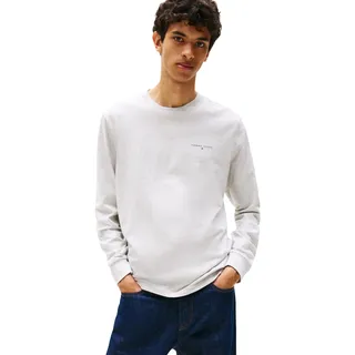 Tommy Hilfiger Tommy Jeans TJM Slim Chest Linear Tee EXT", Dm0dm21594 LS T-Shirt, Grey (lt Grey htr), XL, EU