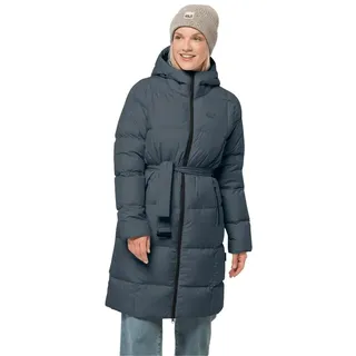 Jack Wolfskin Winter-Daunenmantel Frozen Lake Coat (winddicht, wasserabweisend) dunkelblau Damen