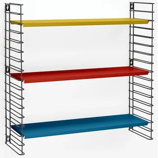 Wandregal METALTEX "Tomado", bunt (schwarz, bunt), B:70cm H:68cm T:21cm, Regale, Wandregal, Seitengitter schwarz