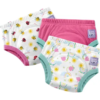 Bambino Mio 3er-Pack BEST Töpfchentraining-Hosen (2–3 Jahre) GARTENPARTY | EUROPÄISCHE MARKE | Wiederverwendbare Baumwollunterwäsche für Kleinkinder
