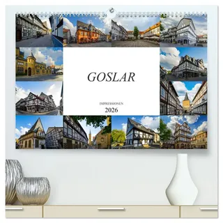 Goslar Impressionen (hochwertiger Premium Wandkalender 2026 DIN A2 quer), Kunstdruck in Hochglanz: Zu Besuch in der Weltkulturerbestadt Goslar (CALVENDO Orte)