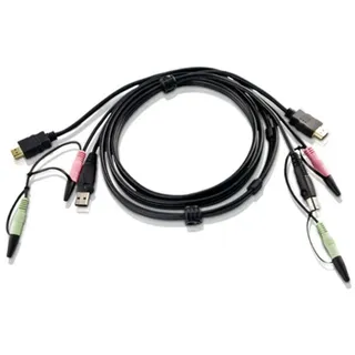 ATEN 2L-7D02UH - HDMI KVM Anschlusskabel USB / Audio-Kabel - USB, mini-phone stereo 3.5 mm, HD