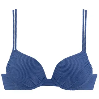 SUNSEEKER Push-Up-Bikini-Top »Fancy« aus eleganter Strukturware, blau