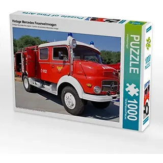Calvendo Puzzle Vintage Mercedes Feuerwehrwagen 1000 Teile Puzzle quer | Lege-Größe cm Foto-Puzzle für glückliche Stunden