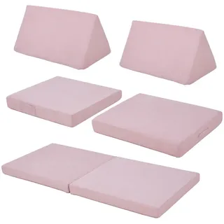 [en.casa] Kindersofa Norhulta 150 x 46 x 66 cm Textil pink