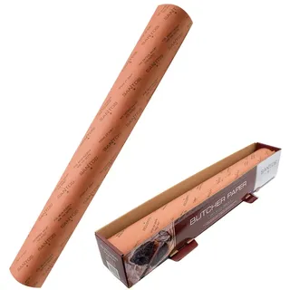SANTOS BBQ Butcher Paper 60cm x 10m - Metzgerpapier zum Grillen & Smoken - Für saftiges Fleisch & krosse Kruste - Feste & unbeschichtete Grillfolie - Butcher Paper 10m für Pulled Pork & Spareribs