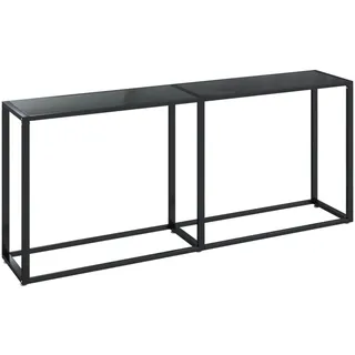 vidaXL Konsolentisch Schwarz 180x35x75,5 cm Hartglas