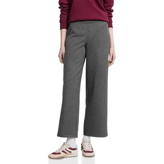 Street One Studio Nadelstreifen Wide Leg Hose Gravel Grey Mel. 40