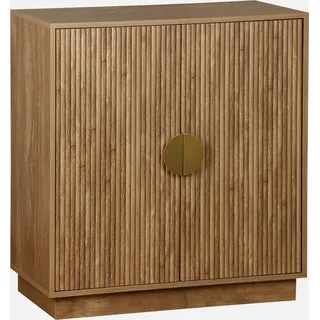 sweeek - Exotisches Sideboard 2 Türen 80cm - Mangoholzfarben