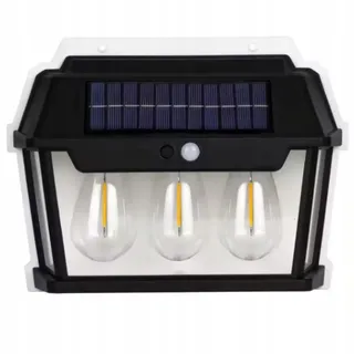 KRUMAD Solarlampen für Außen, Aussenlampe mit Bewegungsmelder, LED Außenlampe mit Dämmerungssensor, Solarlampe für Garten, Terrasse und Hauswand, Warm