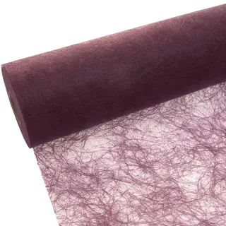 Tela para mesa Sizoflor, rollo de 25 metros + 100 corazones decorativos, poliéster, burdeos, 20cm Breite