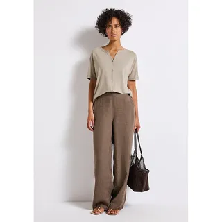 STREET ONE Damen 3226956 Shirt im Tunika-Look, Morning beige,