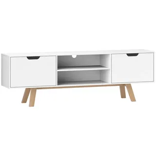 Homcom TV-Schrank Lowboard 150 x 39 x 50 cm Weiß MDF