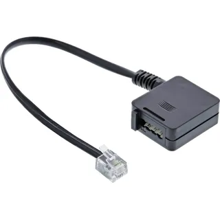 InLine 69945 TAE Adapterkabel, RJ11 Stecker auf TAE-F Buchse, 0,2m