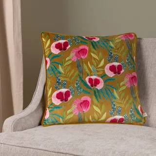 Wylder Nature House of Bloom Poppy Feather Filled Cushion - Twin Pack