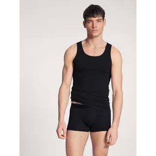 Muskelshirt CALIDA "Pure & Style", Herren, Gr. S (46/48), schwarz, Obermaterial: 94% Baumwolle, 6% Elasthan, unifarben, Basic, comfort fit hüftbedeckend, Rundhals, Shirts Muskelshirt, Rundhals-Ausschnitt, Single Jersey, Baumwollmix, elastisch