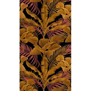 A.S. Creation Fototapete Dschungel 1,59 m x 2,8 m Gold-Rosa FSC®