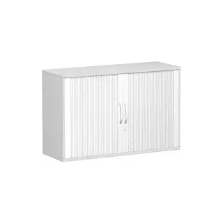 geramöbel Flex Rollladenschrank lichtgrau, silber 1 Fachboden 120,0 x 42,5 x 72,0 cm