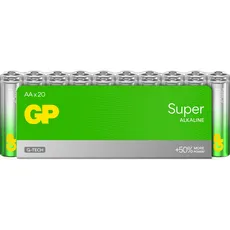 GP Batteries BATTERIES SUPER ALKALINE AA 1.5V 20PCE (20 Stk., AA), Batterien + Akkus