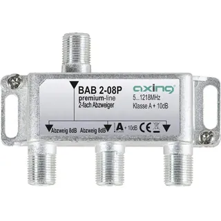 Axing BAB2-08P 2-fach Abzweiger, 8 dB, 5 - 1218 MHz, Bauform 01 BAB00208P BAB 2-08P