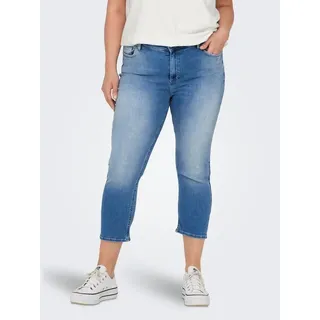 ONLY CARMAKOMA Damen Carwilly Reg Waist DNM Capri Noos Jeans, Light Medium Blue Denim, 44 EU