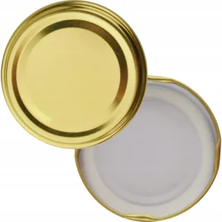 FI 82 Schraubverschlüsse für Gläser 82 mm 4 Haken 10 Stück gold