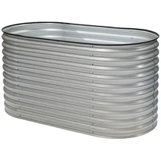 Westmann Hochbeet Oval 160 x 80 x 82 cm Silber