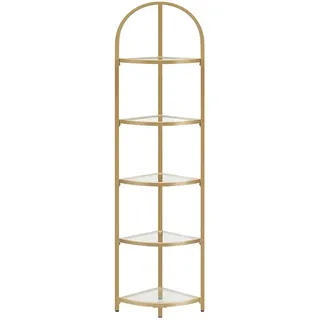 VASAGLE Eckregal 28 x 28 x 158 cm Gold