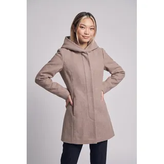 ONLY Langjacke "ONLBLAKE HOOD COAT CC OTW" mit Kapuze Kunstfaser, Eingrifftaschen, mocha meringue detail:melange
