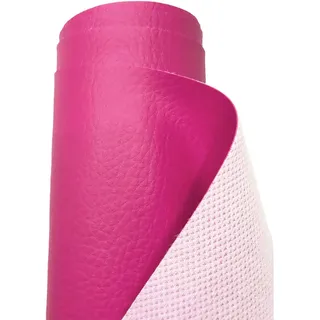 A-Express Premium Gekörnt Wasserdicht Kunstleder Gekörnt Lederimitat Texturiert Lederstoff Meterware - 100cm x 140cm (Rosa)