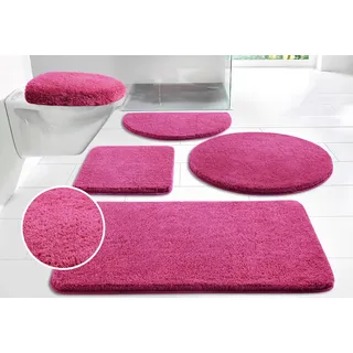 Badematte OTTO HOME "Merida, Badvorleger, Badezimmer Teppich" Gr. 10, pink (fuchsia), H:32mm, Kunstfaser, Badematten, Badematte, Badteppich, Uni Farben, rechteckig, rund & als 2-tlg. Set erhältlich