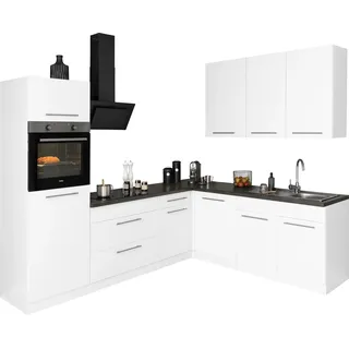 wiho Küchen Winkelküche »Unna« ohne E-Geräte, Stellbreite 260 x 220 cm, weiß