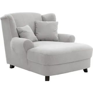 Home Affaire Relaxsessel Oase Mikrofaser 120 x 101 x 142 cm Silber mit 2 Zierkissen